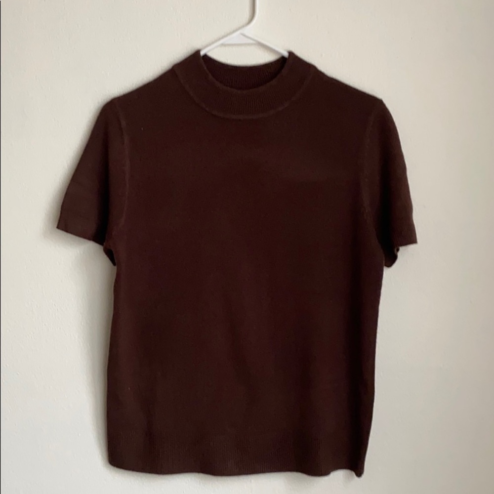 Sag Harbor Brown Short Sleeve Shirt S